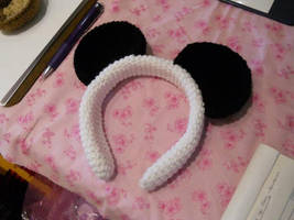 Crochet Panda Ear Headband