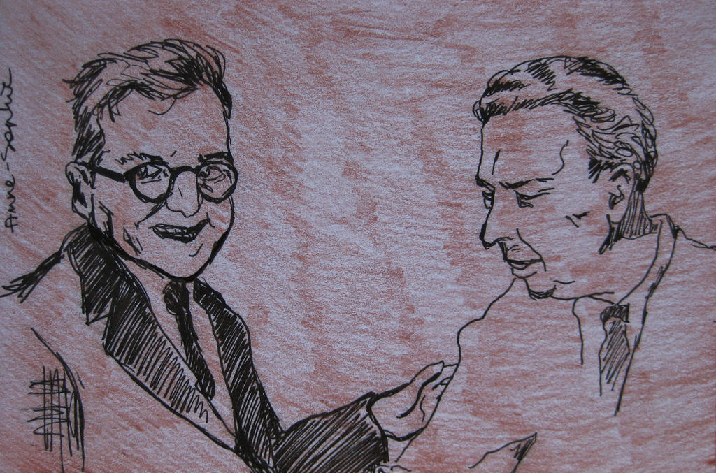 Dmitri Shostakovich and Benjamin Britten-portrait