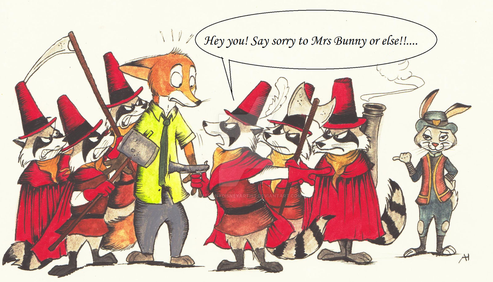 Disney's Zootopia-Nick wilde meet Raccoon Robbers