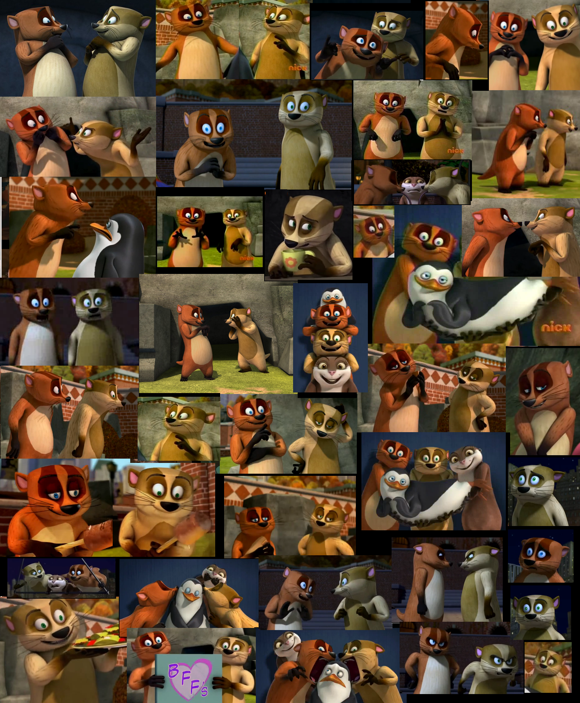 Penguins of Madagascar Becky and Stacy Collage