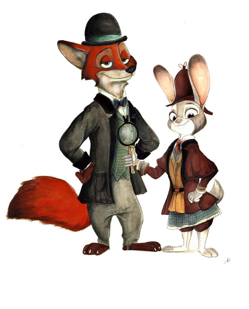 Sherlock Hopps and Nick Watson by FairytalesArtist