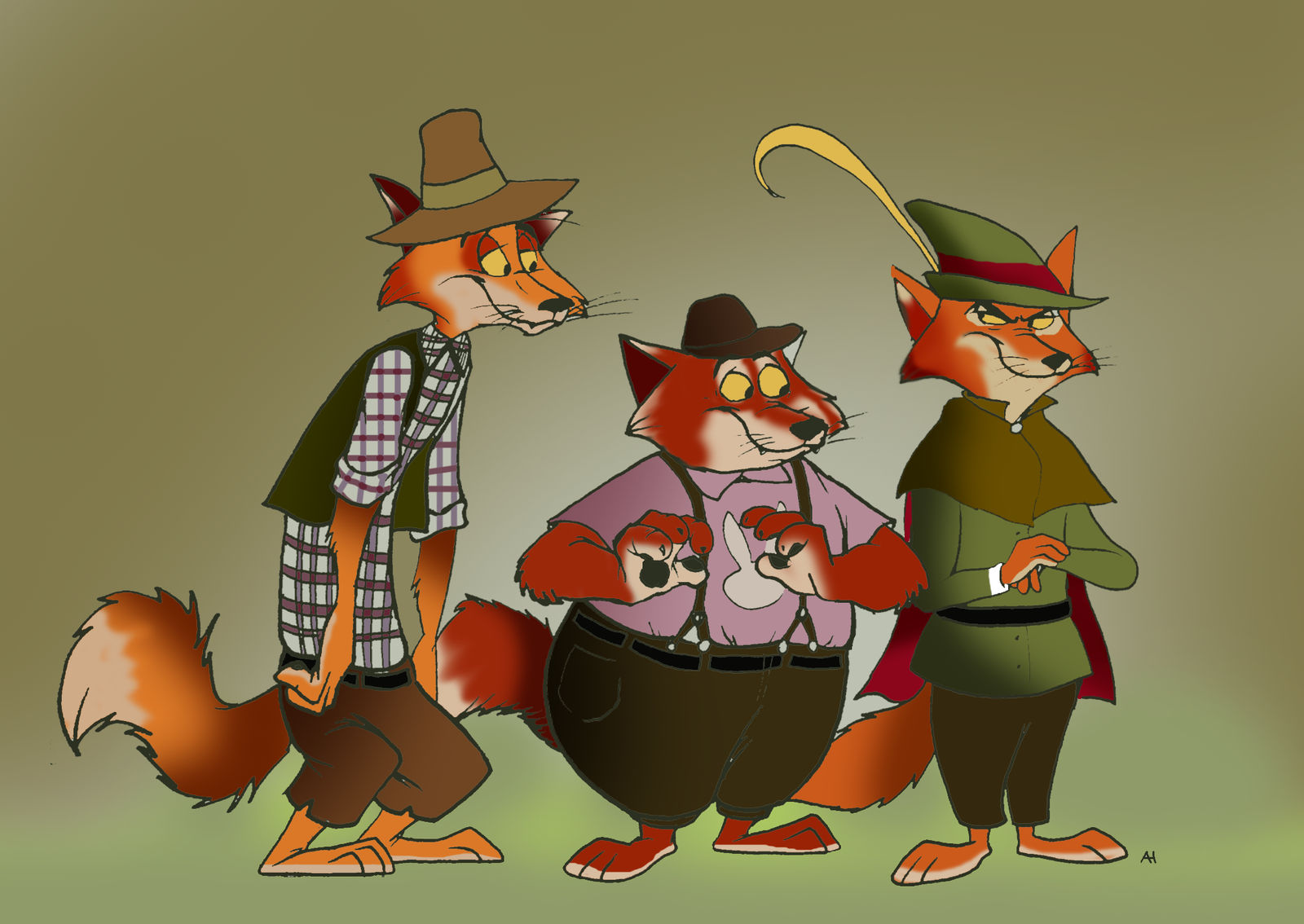 The Rabbit school The Three Fox Brothers by AnthonyDisneyArtist on ...