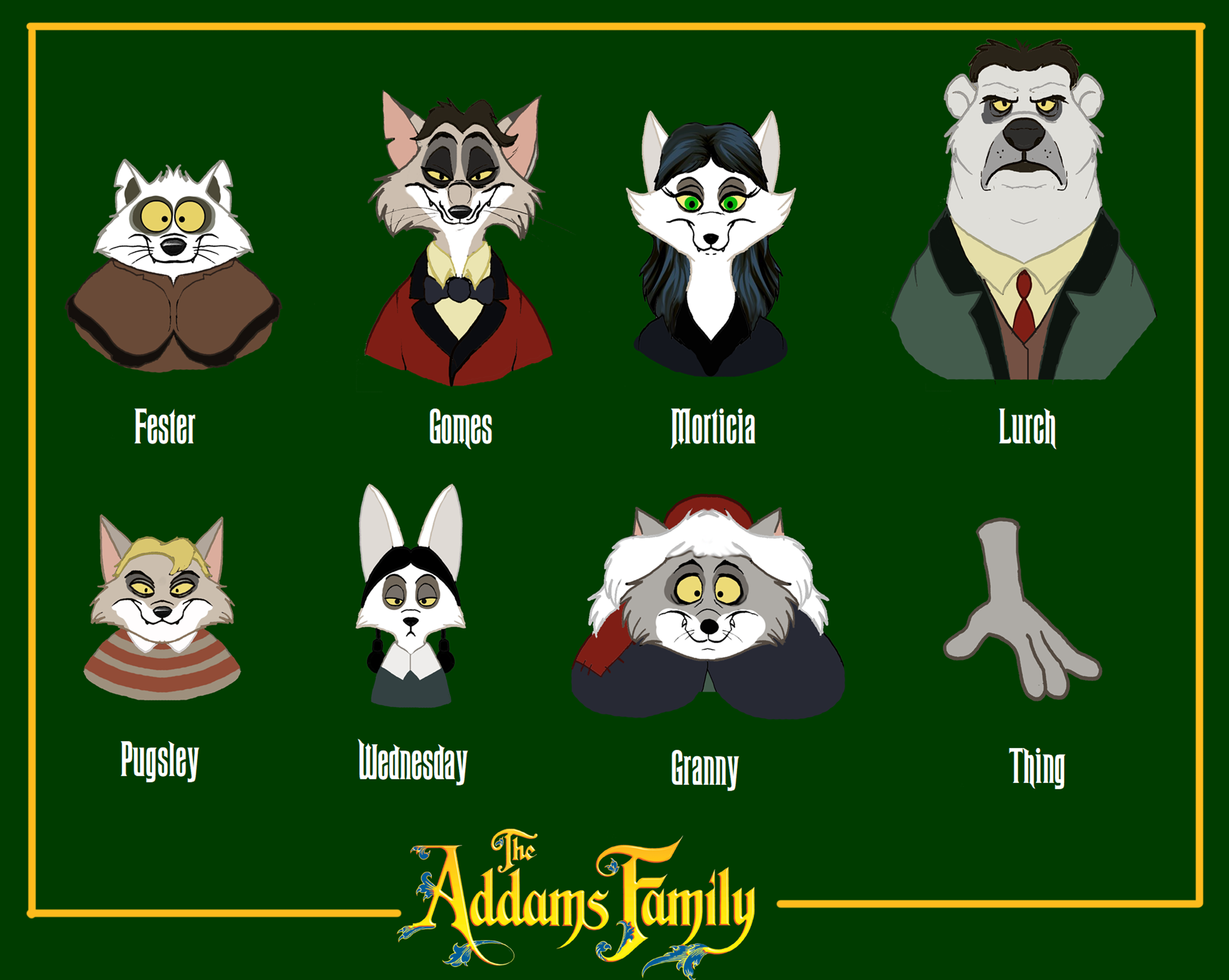 Addams Family portraits by FairytalesArtist on DeviantArt Addams Family portraits by FairytalesArtist on DeviantArt