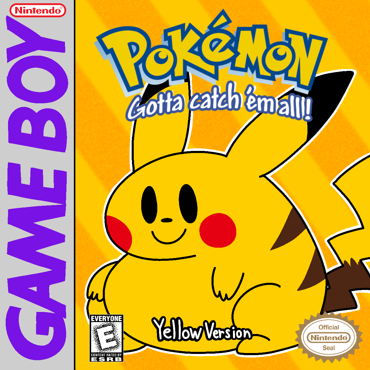 Pokemon Yellow Version (Game Boy) HQ Box Art by JadeLune on DeviantArt