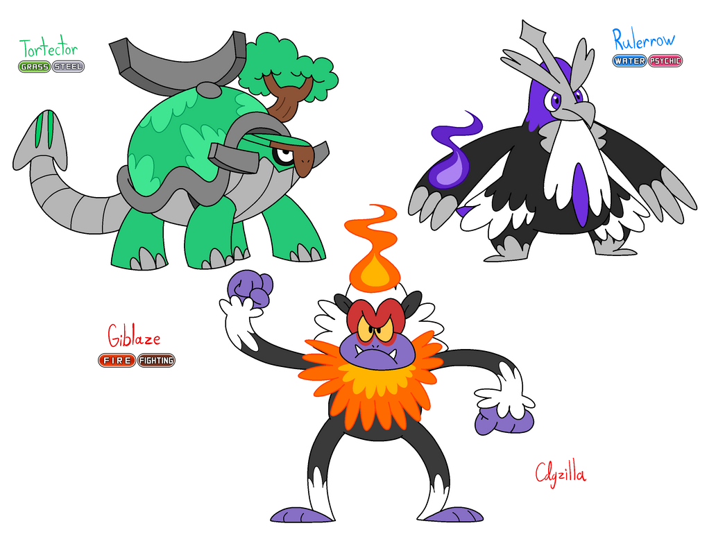 Artworks218_ on X: My first takes on the starter evolutions of