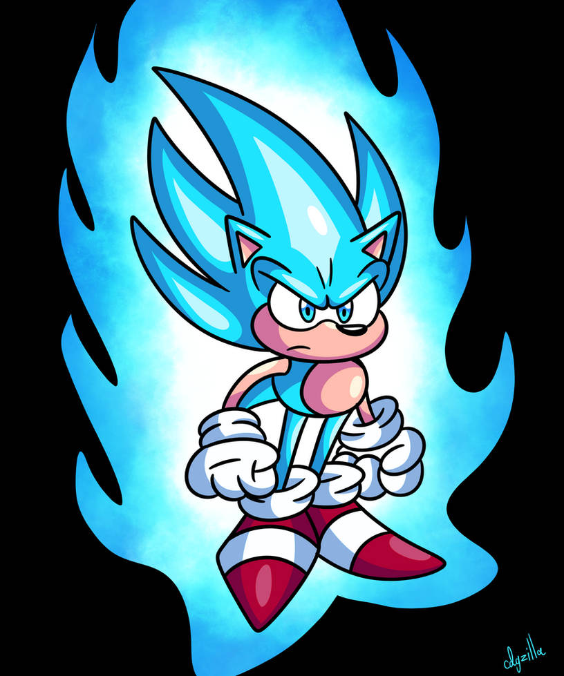 Super Sonic Blue by KuroiSpeedster55