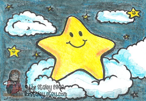 ACEO- 034 Stars