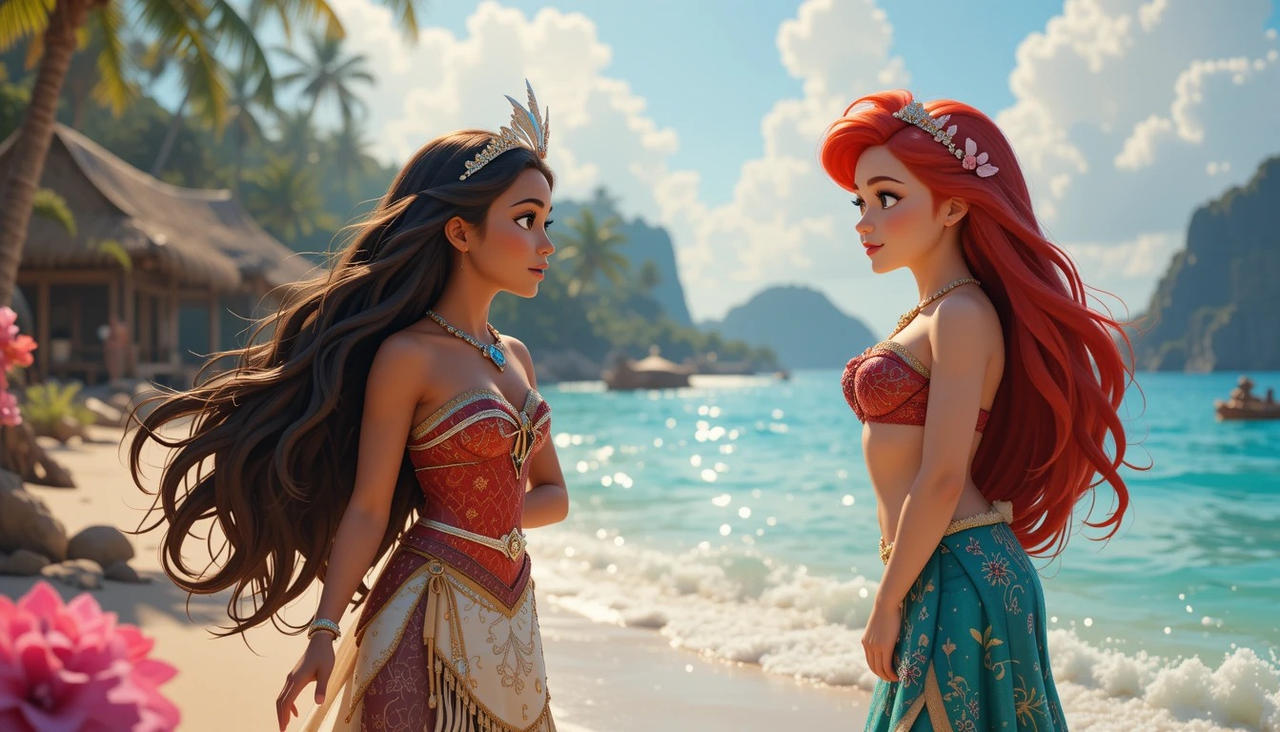 Disney Duo Deviantart Disney Duos 2: Moana and the Little Mermaid by sterlingsapphire on ...