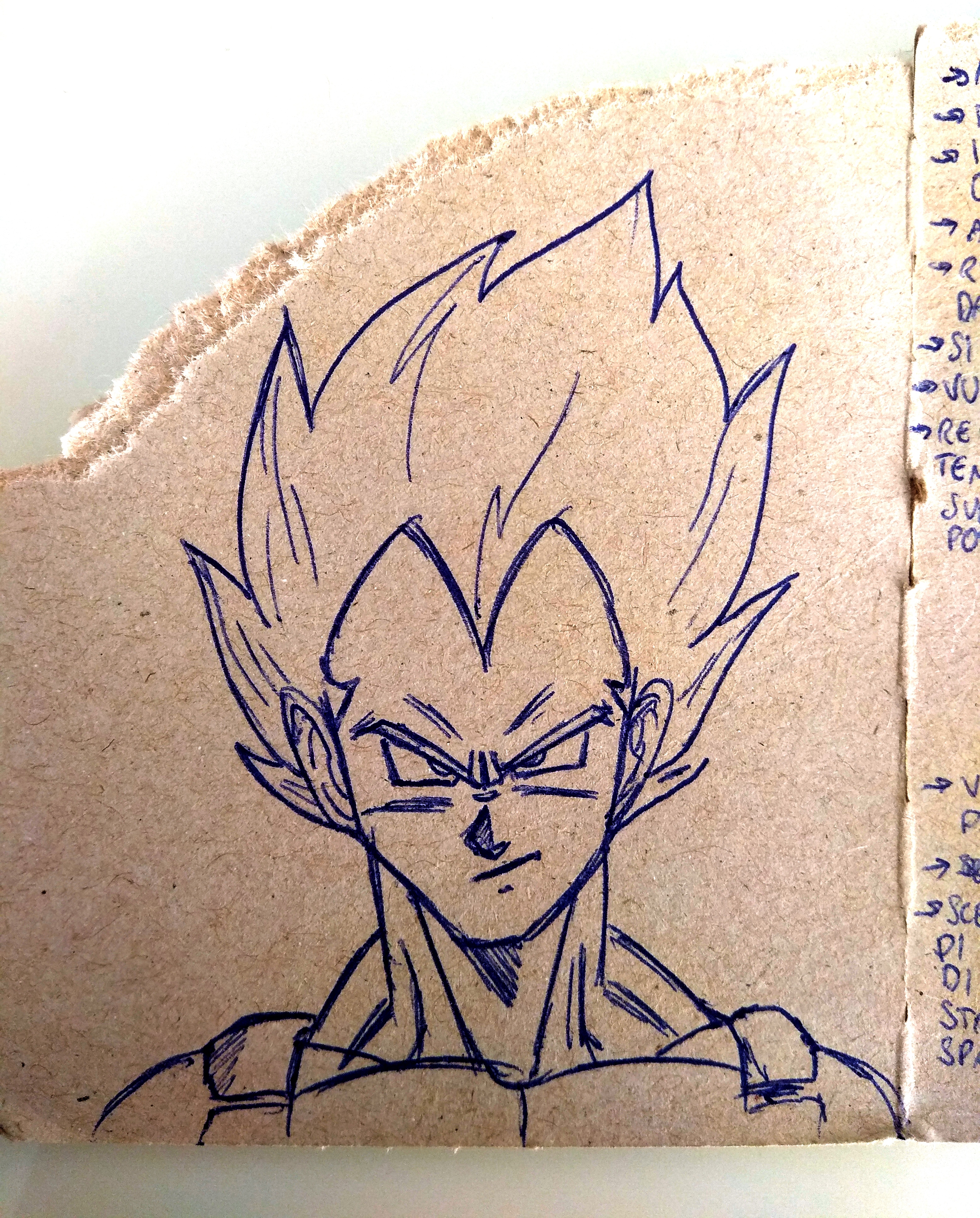 Desenho feito a lápis e marcadores copic #vegeta #art #draw #anime