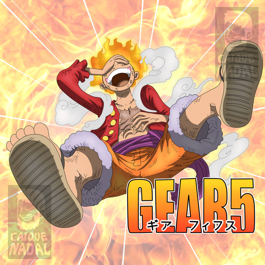 Luffy Gear 5 Nika Awakening PNG, Luffy's Fifth Gear PNG, Monkey D