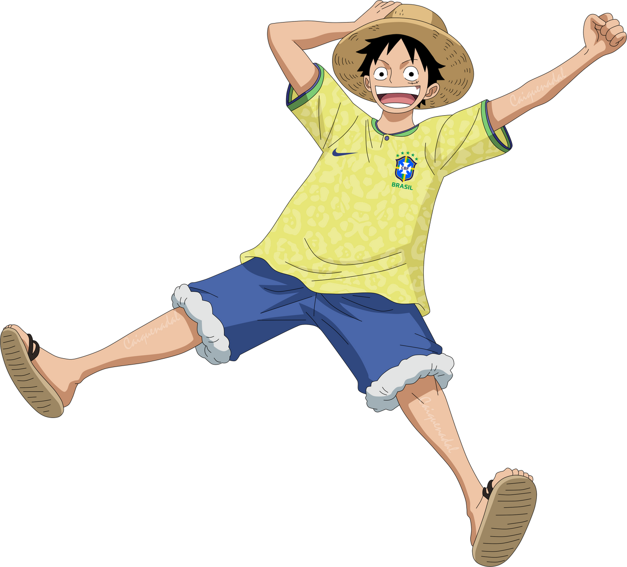 Monkey D Luffy - World Cup 2022 Qatar - Brasil by caiquenadal on DeviantArt