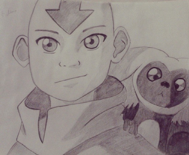 Aang and Momo