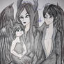 Maleficent x Diaval and their daughter