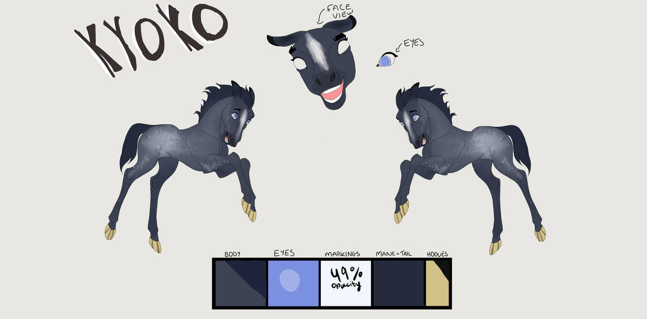 Kyoko Ref Sheet Foal Ver.- Black Death by PandaTheArtistt on DeviantArt