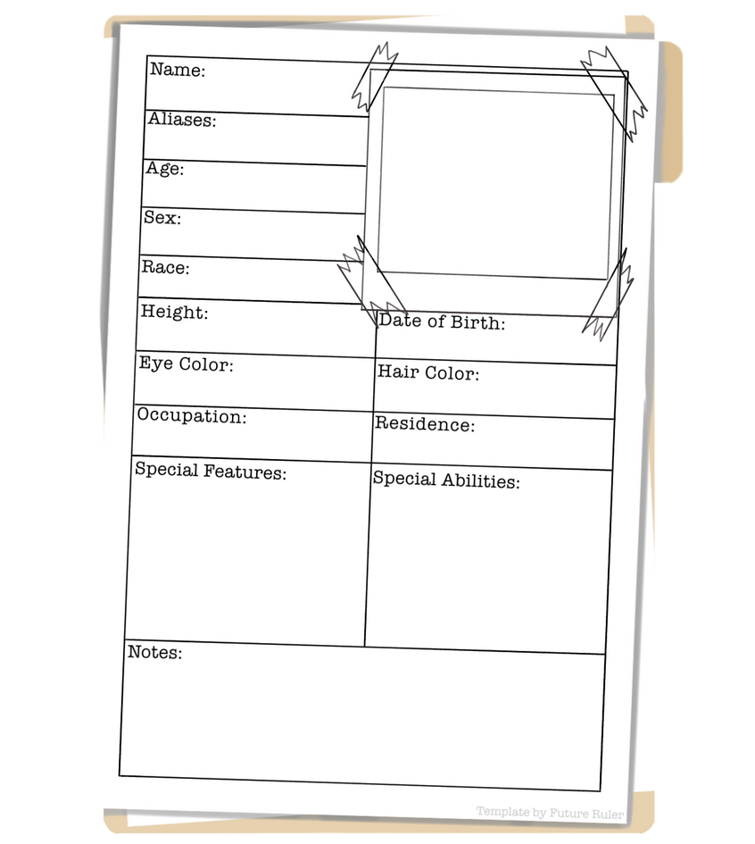 Case File OC Template by xXEnviousXx on DeviantArt