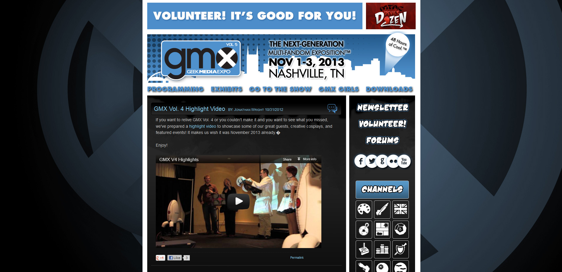 Geek Media Expo Vol. 5 Website