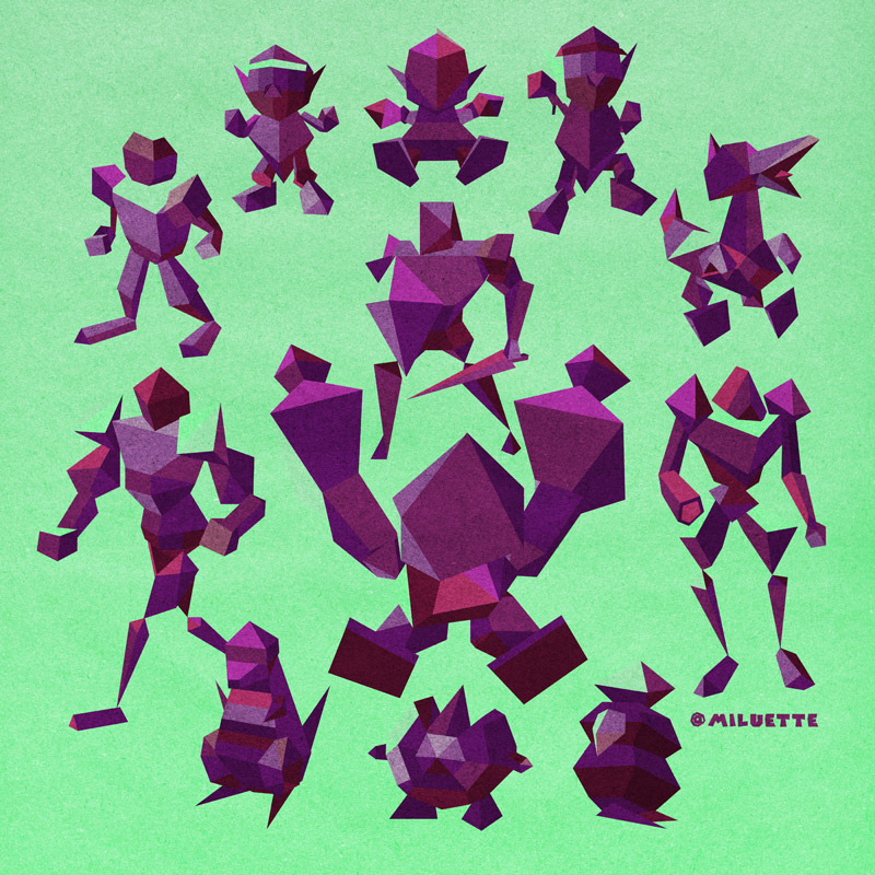 Fighting Polygon Team! by miluette