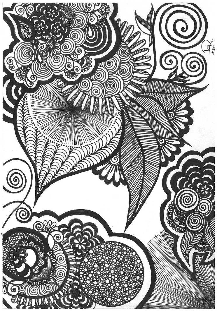 Layered Drawing Design Pattern layers of patterns - scanned by jaylightyear on DeviantArt