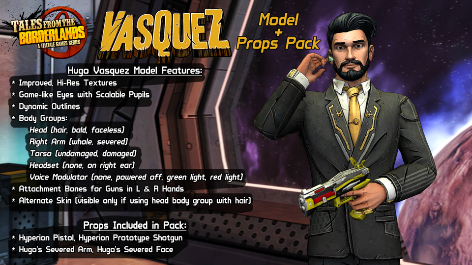 UPDATED MODEL: Vasquez(TalesFromTheBorderlands)