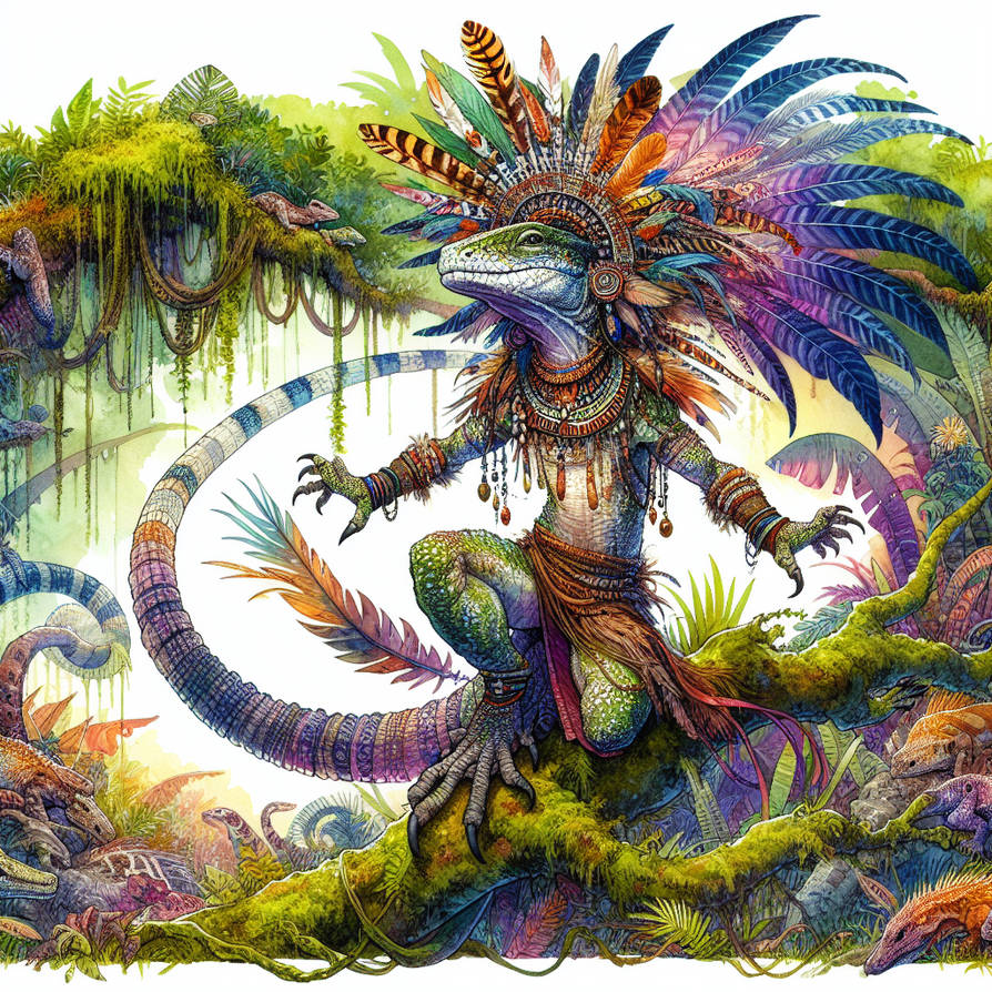 Lizardfolk Druid by BlueDisciple on DeviantArt