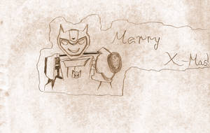 -Merry X-Mas Bumblebee Sepia..