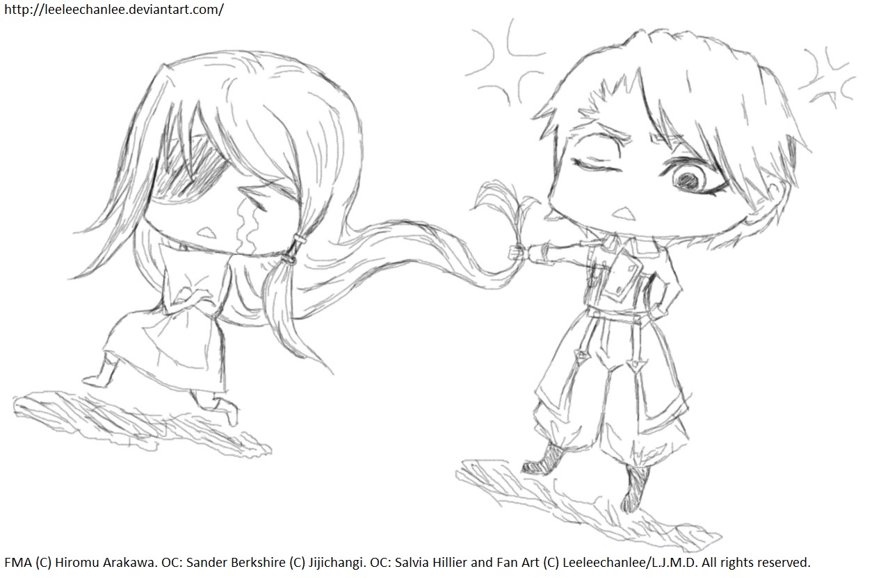 -Sander and Salvia Chibi Sketch.