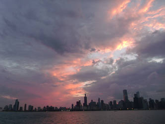 Evening on Chicago Skyline