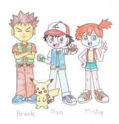 Ash, Misty and Brock