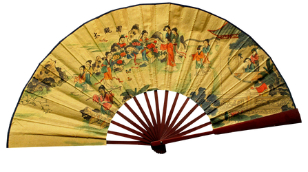 hand painted paper fan by Monique-G-stock