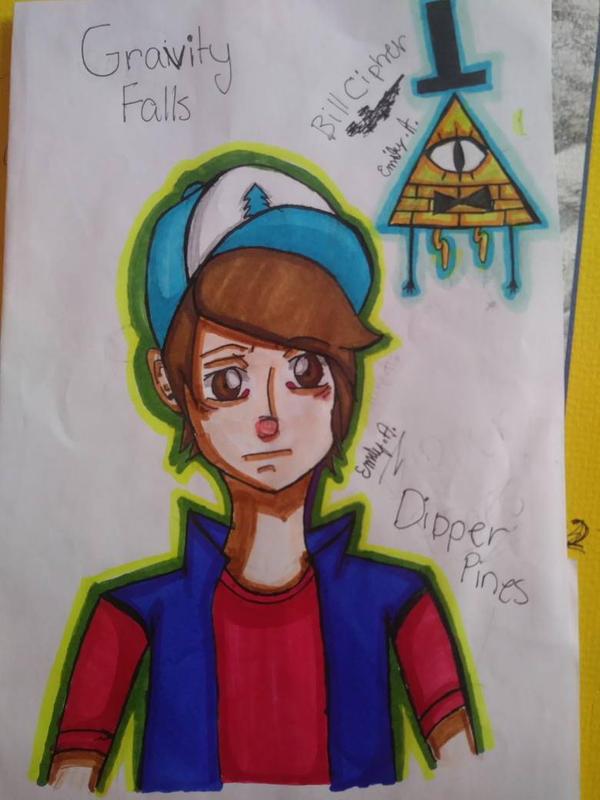 Dipper Cipher Gravity Falls Fan Art - Dipper Pines Bill Cipher by SoLoUnIvErSe on ...