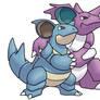 Nidoking and Nidoqueen