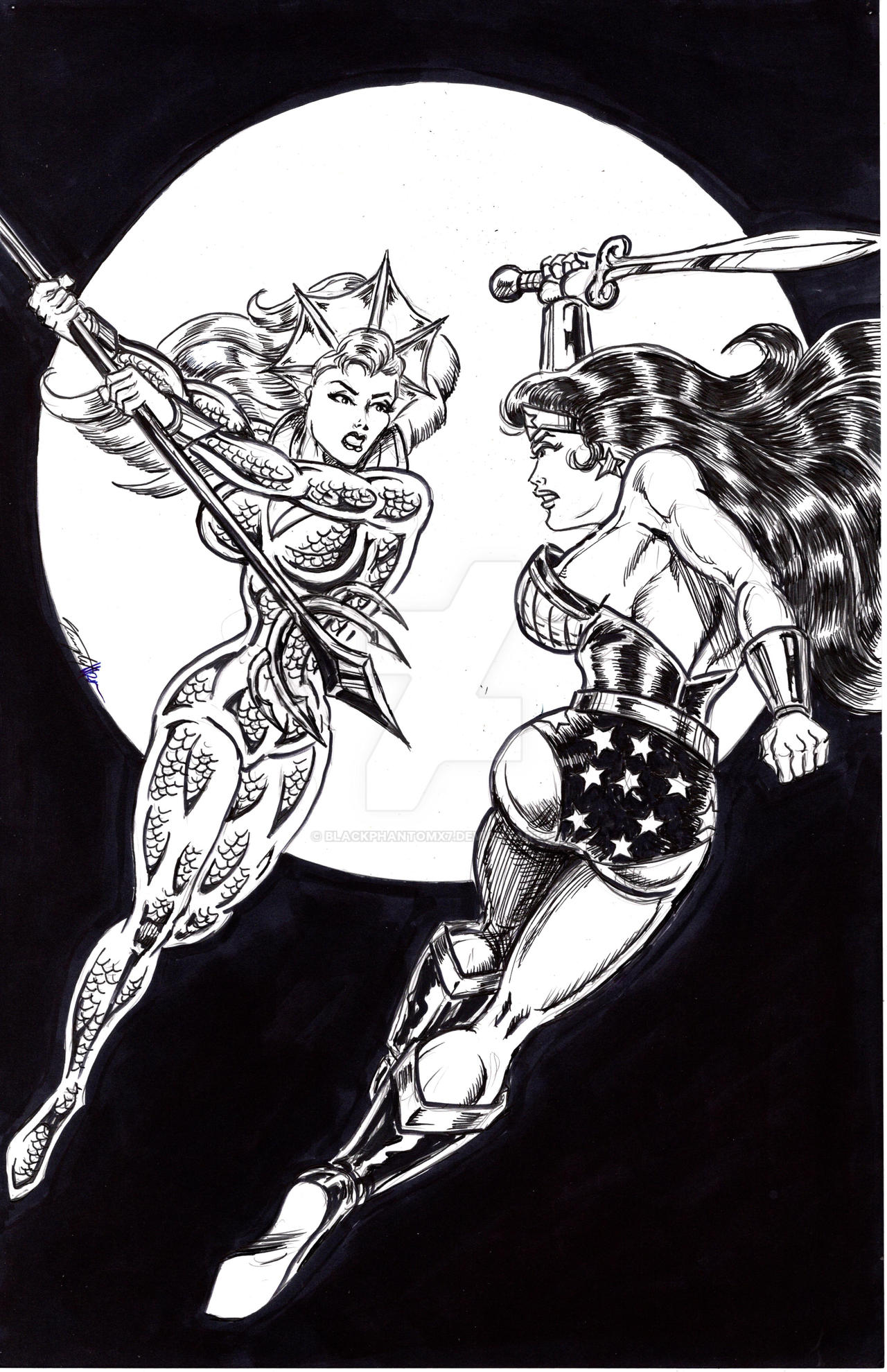 Wonder Woman Vs Mera 004 By Blackphantomx7 On Deviantart