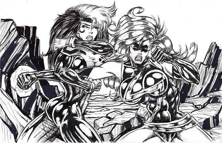 Rogue vs. Ms.Marvel 17260371 by blackphantomx7 on DeviantArt