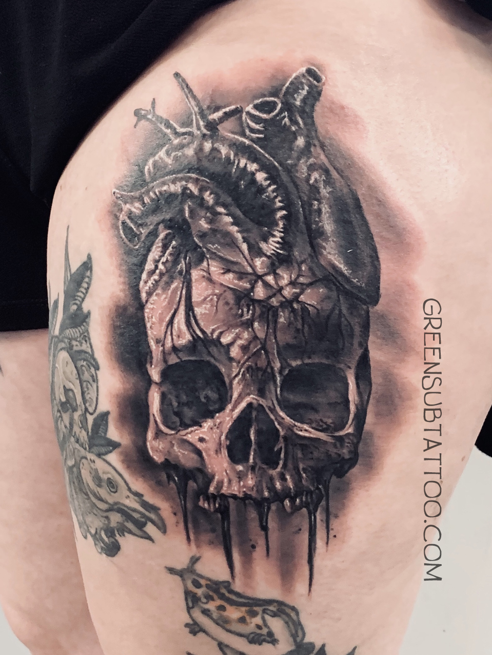 Human heartskull tattoo design by DorianBakalov on DeviantArt