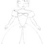 Pretty Princess Argol line art