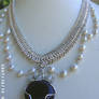 Medieval Onyx and Pearl Neckla