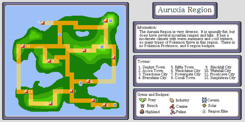 Auruxia Region Map