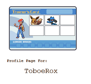 Profile Page - ToboeRox