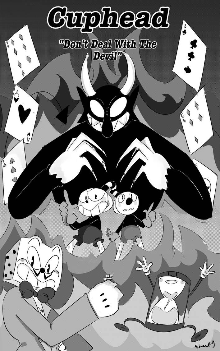 Dealing with the devil. Cuphead дьявол. The дьявол caphed. Капхед don't deal with the Devil. Магмен и дьявол.