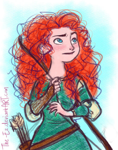Merida Colour Sketch by The-Ez on DeviantArt