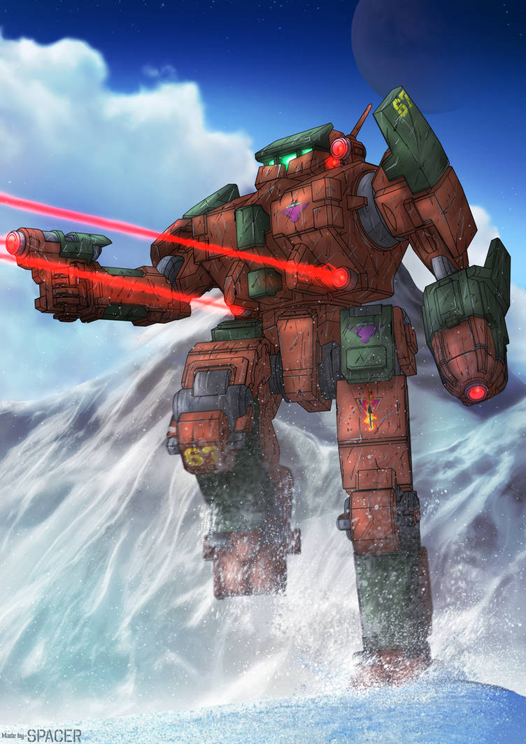 Battletech Charger Mech Battletech - Charger charging! by SPACER-BattleArt on DeviantArt