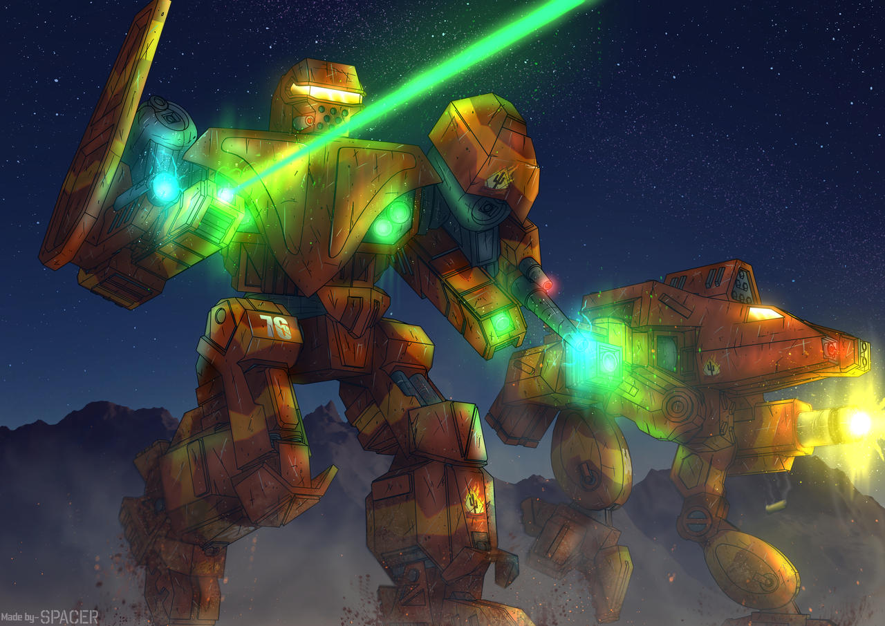 Battletech - Black night patrol by SPACER-BattleArt on DeviantArt