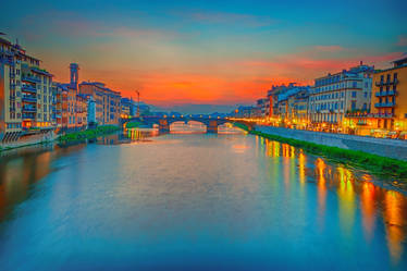 Tramonto da ponte vecchio