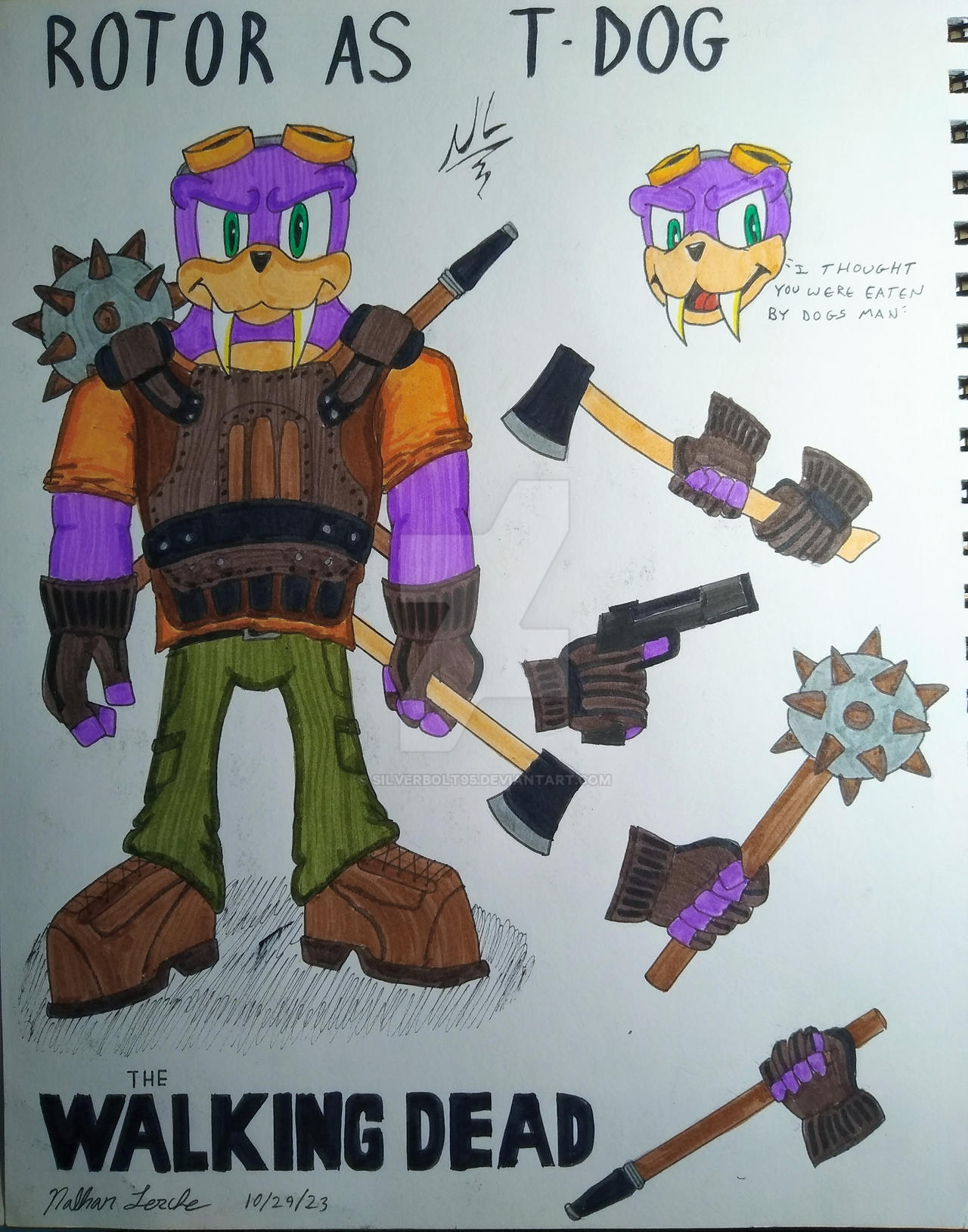 TWD #1H: Rotor as T-Dog by SilverBolt95 on DeviantArt