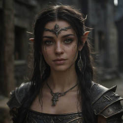 Dark Elf warrior portrait