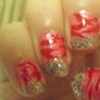 Pink Sparkly Zebra Nails 2