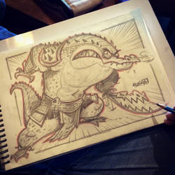 10th SketchBomb NewDelhi - CrocodileWarrior by kshiraj