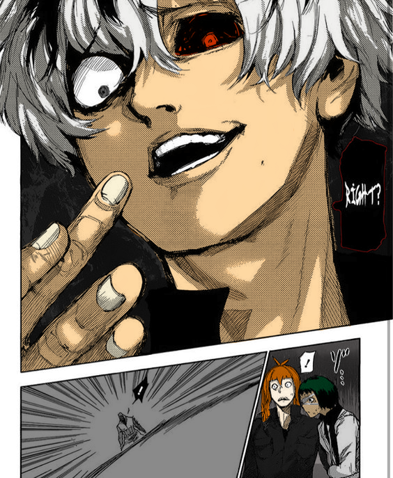 Kaneki Manga Panel First Time Trying To Color A Manga Panel I Think