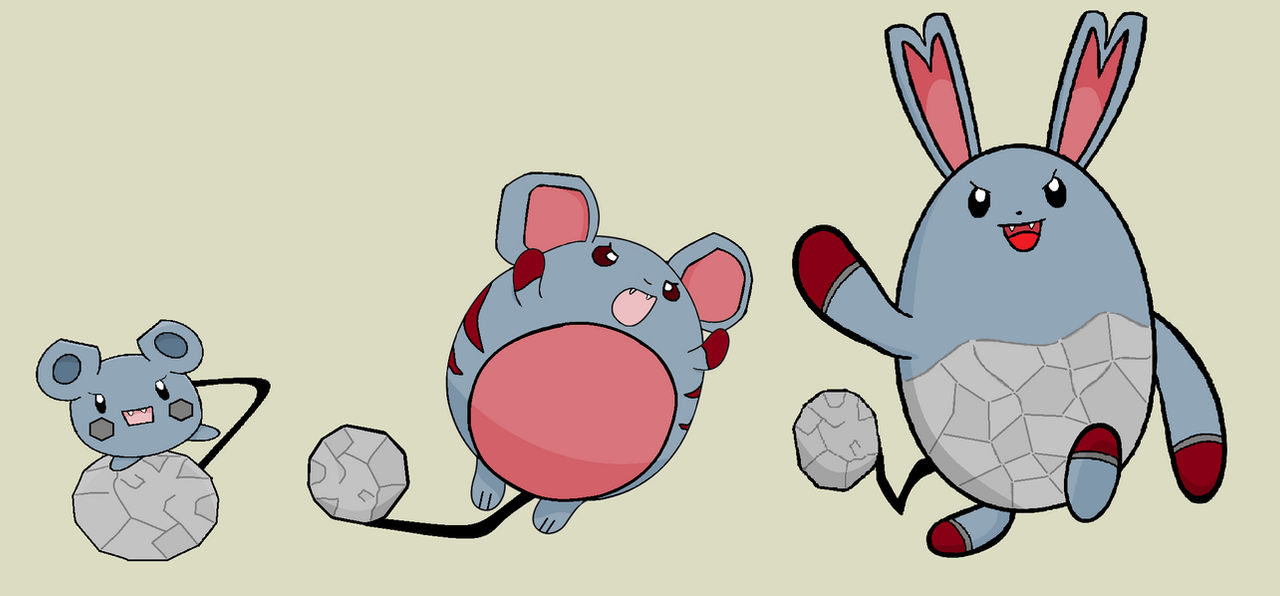Rock Fighting type Azumarill line by elmsi on DeviantArt