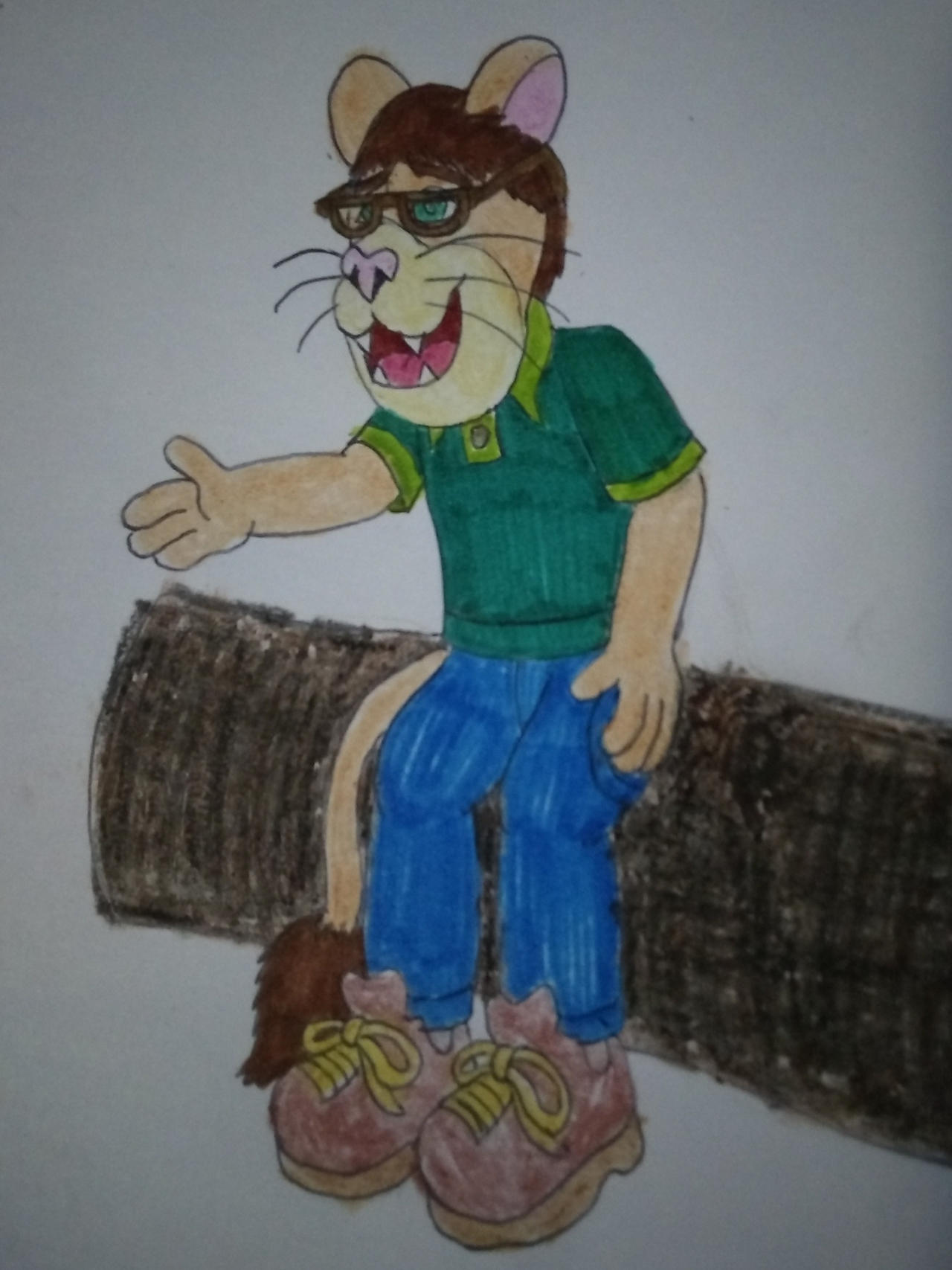 Young Ricky on a Log - Invitation (Fixed) by KBAFourthtime on DeviantArt